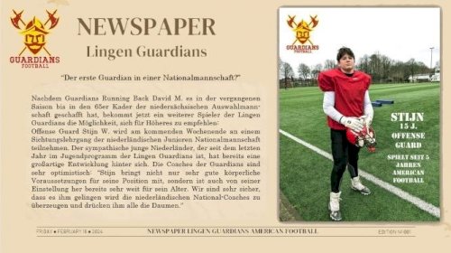 Der erste Guardian in einer Nationalmannschaft?